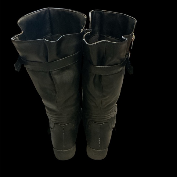 Wanted Mid-Calf Combat Boots with Gold Hardware - Picture 3 of 8